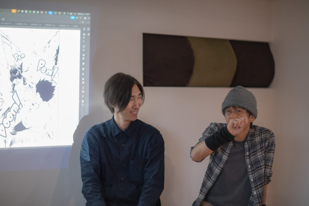 フォントトークライブリハーサルで語り合うデザイナー